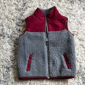 Carter's Red and Gray Sherpa Vest